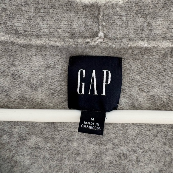 GAP Men's Recycled V-neck Cardigan light gray marl size M - Picture 3 of 7